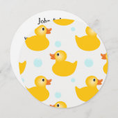 ゴムのあひる 赤ちゃん歓迎会の招待状 招待状 (正面/裏面)