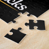 ゴムのアヒルが好きな女の子 ジグソーパズル (側面)