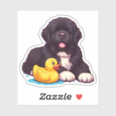 ゴムのアヒルを持つニューファンドランド シール (シート)