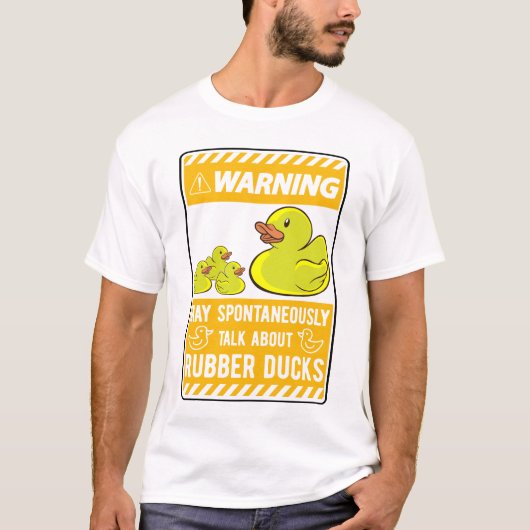 『ゴムのアヒル』を自発的に語るかもしれない Tシャツ (正面)