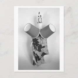 ゴムのニワトリとコーヒーカップ - カップC ポストカード