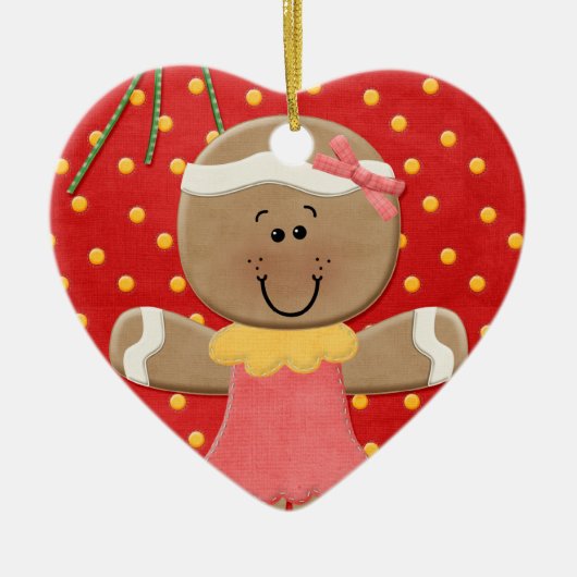 ゴムの低下およびショウガのパン セラミックオーナメント (正面)