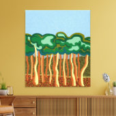 ゴムの木とオーストラリアの青い空 キャンバスプリント (インサイチュ (リビング))