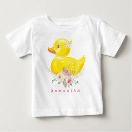 ゴムの水玉の女の子 誕生日1周年 Tシャツ 赤ちゃん