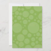 ゴムの水鳥の赤ちゃん歓迎会の招待状 - 緑 招待状 (裏面)