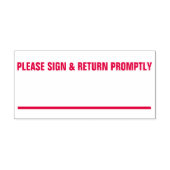ゴムはっきりしたスタンプ「サイン&リターン速やかに」 セルフインキングスタンプ (デザイン)