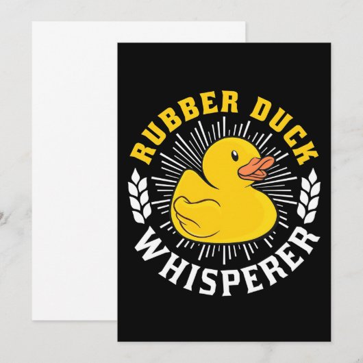 ゴムアヒルささやき手 招待状 (正面/裏面)