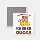 ゴムアヒルで簡単に興奮する マグネット (正面/裏面)