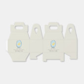 ゴムエレガントダッキー(アヒルちゃん)リボン赤ちゃんシャワー フェイバーボックス (折り畳みなし)