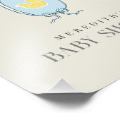 ゴムエレガントダッキー(アヒルちゃん)リボン赤ちゃんシャワー フォトプリント            (角)