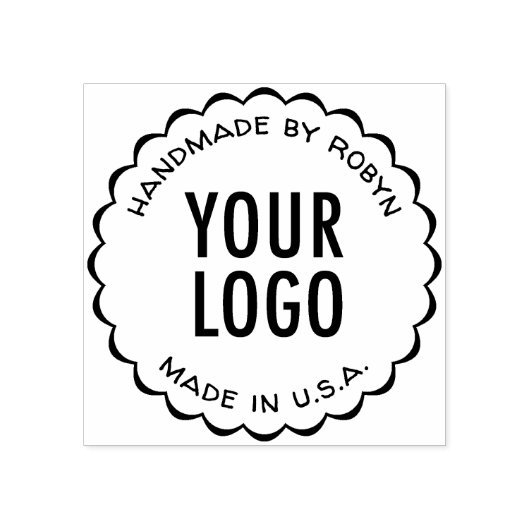 ゴムカスタムスタンプで手作りロゴをホタテに ラバースタンプ (インプリント)