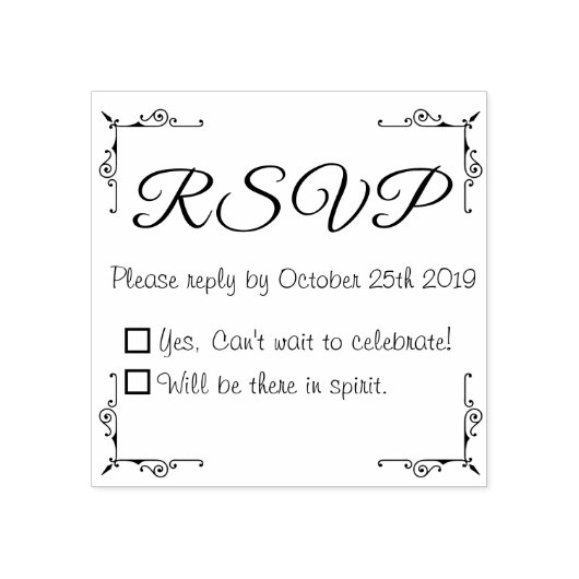 ゴムカスタムスタンプDIY RSVP結婚式招待状 ラバースタンプ (インプリント)