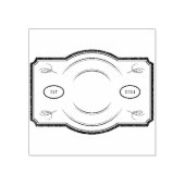 ゴムカスタムスタンプEst 2024ラベルデザインインク ラバースタンプ (インプリント)