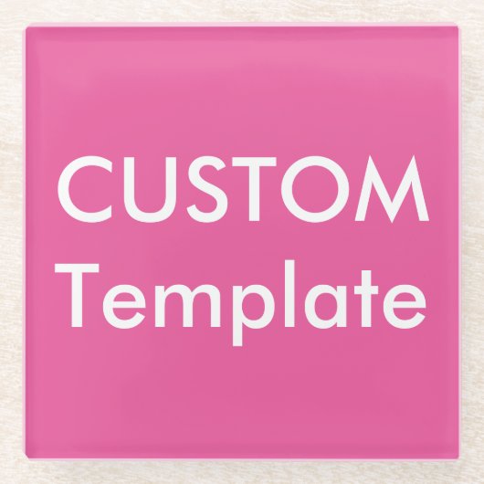 ゴムカスタム足付き4.2インチ正方形ガラスコースター ガラスコースター (正面)