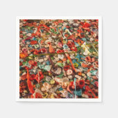 ゴムカラフル壁 スタンダードカクテルナプキン (正面)