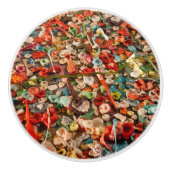 ゴムカラフル壁 セラミックノブ (正面)