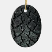 ゴムカートラック自動タイヤ セラミックオーナメント (正面)