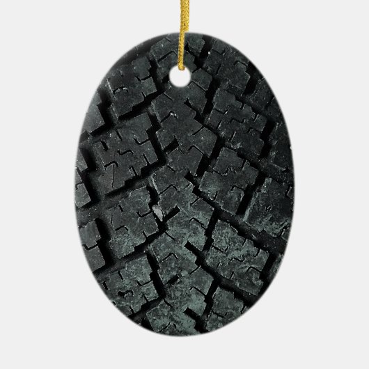 ゴムカートラック自動タイヤ セラミックオーナメント (正面)