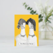 ゴムクール製鶏はがき ポストカード (スタンド正面)