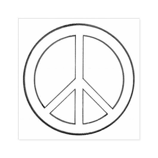 ゴムシンプルスタンプのスケッチ平和サイン概要 ラバースタンプ (インプリント)