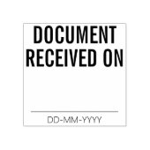 ゴムシンプルスタンプの「ドキュメント受領」 ラバースタンプ (インプリント)