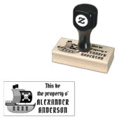 ゴムスタンプをパーソナライズした海賊船 ラバースタンプ (押印)