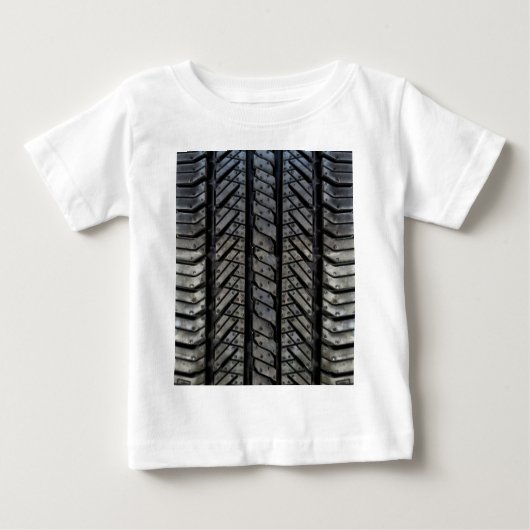 ゴムタイヤスタイル車の組織 ベビーTシャツ (正面)