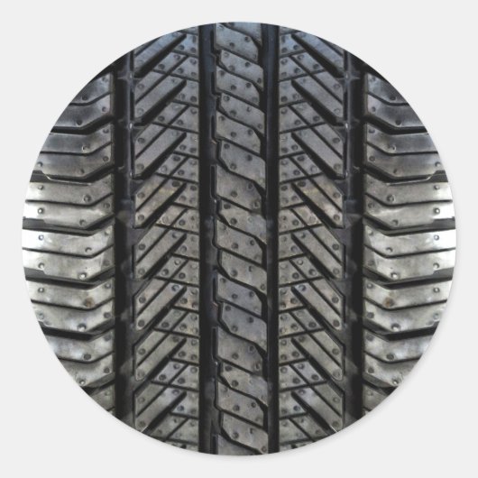 ゴムタイヤ糸車のスタイルデコ ラウンドシール (正面)