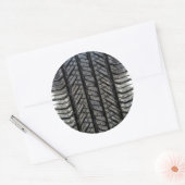 ゴムタイヤ糸車のスタイルデコ ラウンドシール (封筒)