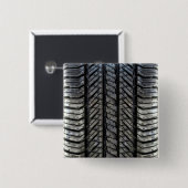 ゴムタイヤ糸車のスタイルデコ 缶バッジ (正面&裏面)