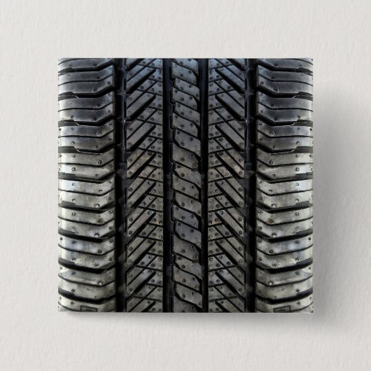 ゴムタイヤ糸車のスタイルデコ 缶バッジ (正面)