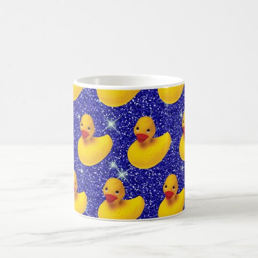 ゴムダッおもしろいクスイエローダッキーファーム動物愛好家 コーヒーマグカップ (中央)