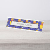 ゴムダッおもしろいクスイエローダッキーファーム動物愛好家 デスクネームプレート (正面)