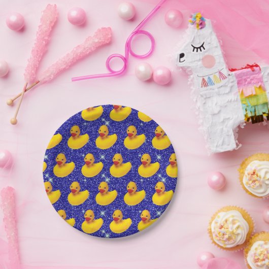 ゴムダッおもしろいクスイエローダッキーファーム動物愛好家 ペーパープレート (パーティー)
