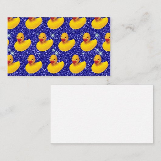 ゴムダッおもしろいクスイエローダッキーファーム動物愛好家 名刺 (正面/裏面)