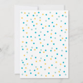 ゴムダッキーブルーボーイベビーシャワー招待状 招待状 (裏面)