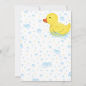 ゴムダッキー誕生日招待状、ゴムダッキー(アヒルちゃん) 招待状 (裏面)