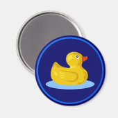 ゴムダッキー（アヒルちゃん）が泳ぐ マグネット (正面/裏面)