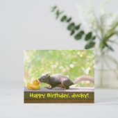 ゴムダッキー（アヒルちゃん）とリスキスをするル ポストカード (スタンド正面)