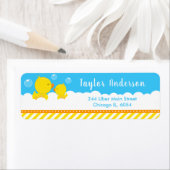 ゴムダッキー(アヒルちゃん)イエローとブルー ラベル (インサイチュ)