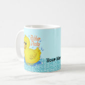 ゴムダッキー(アヒルちゃん) コーヒーマグカップ (正面左)