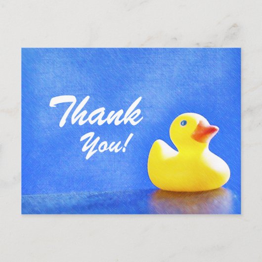 ゴムダッキー(アヒルちゃん)サンキューカード ポストカード (正面)