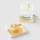 ゴムダッキー（アヒルちゃん） ストーンコースター (横)