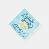 ゴムダッキー(アヒルちゃん)スプラッシュ赤ちゃんシャワー スタンダードカクテルナプキン (角)