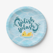 ゴムダッキー（アヒルちゃん）スプラッシュ ペーパープレート (正面)