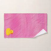 ゴムダッキー(アヒルちゃん)ダックピンクガーリーバスルーム用タオルセット バスタオルセット (ハンドタオル)