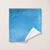 ゴムダッキー(アヒルちゃん)ダックブルーウォーターカラーアート バスタオルセット (ウォッシュタオル)