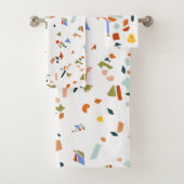 ゴムダッキー（アヒルちゃん）テラゾパターン バスタオルセット (インサイチュ)