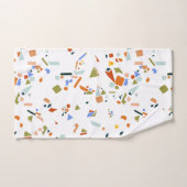 ゴムダッキー（アヒルちゃん）テラゾパターン バスタオルセット (ハンドタオル)