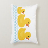 ゴムダッキー（アヒルちゃん）ファミリー子供部屋枕 – イエローダックL アクセントクッション (正面(垂直))